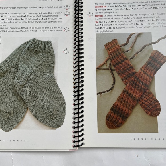 Socks Socks Socks Knitting Pattern Soft Cover Book 70 Designs Elaine Rowley - Picture 5 of 14